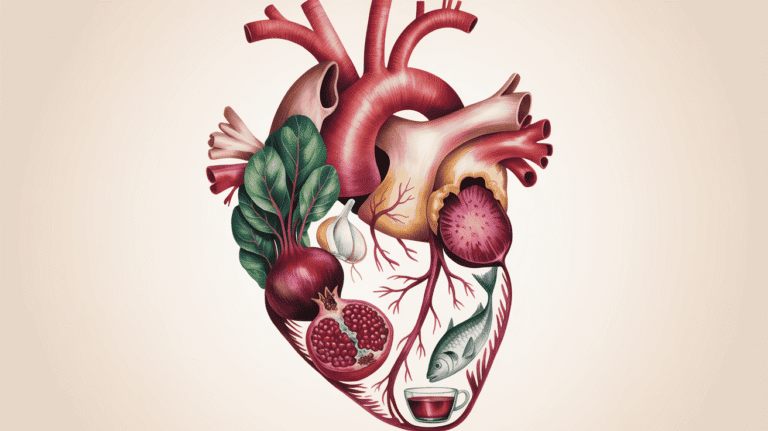 Detailed illustration of the human heart highlighting key structures for anti-inflammatory health.